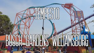 Tempesto Hypersmooth POV Busch Gardens Williamsburg [upl. by Owades776]