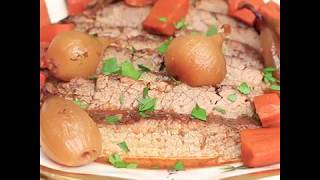 Slow Cooker Holiday Brisket Recipe [upl. by Enneirb914]