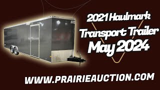 PrairieAuctioncom 2021 Haulmark Transport TSV8524T3 Enclosed Trailer [upl. by Einnig]