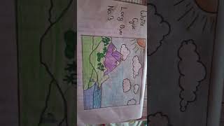 Water cycle Diagram in easiest way  shorts  art Nad craft with tashi [upl. by Gnirps173]