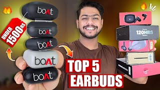 Top 5 Best Earbuds Under 1500 Rs🔥Best TWS Earbuds Of 2024 Boat 161Boat 131 amp More [upl. by Thornie]