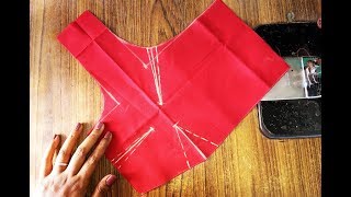 simple blouse cutting in tamil  Blouse cutting clear explanation for beginners [upl. by Nilloc]