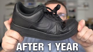 I Wore the BLACK NIKE AIR FORCE 1 Everyday for a YEAR Pros and Cons [upl. by Meer652]