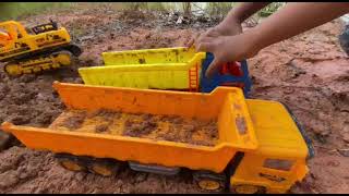 The Rc truck team make a new way with dump truck and an excavator [upl. by Trebloc]