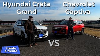 Hyundai Creta Grand 2022 VS Chevrolet Captiva 2022  ¿Cuál es la mejor camioneta para 7 pasajeros [upl. by Llain]