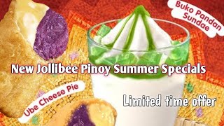 ANG SARAP NGJOLLIBEE UBE CHEESE PIE AT NEW BUKO PANDAN SUNDAE [upl. by Rochester]