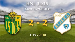 11 2010 U15 Istra 22 Rijeka HNL 2425 03112024 croatiafootball hnl [upl. by Aivonas]