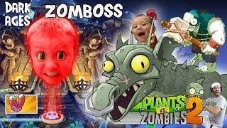 FGTEEV Chase vs PVZ 2 Zomboss DARK AGES FINAL BATTLE  Lets Play Pinata Party w Dad [upl. by Corabelle]