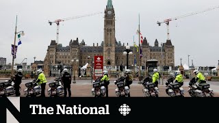 Security tight in Ottawa as protesters arrive for Canada Day [upl. by Spalding]