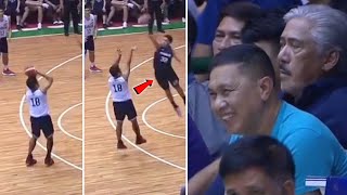 Mayor Jose cant stop Laughing after James Yap trademark fadeaway 3 [upl. by Kayla]