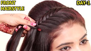 Most Beautiful Front Hairstyle for Girls  Front hairstyle  Easy party hairstyle  hair style girls [upl. by Nylarahs]