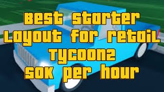 The best starter layout In retail tycoon 2 50k per hour [upl. by Clo]