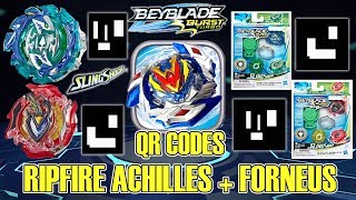 RIPFIRE ACHILLES A4 FORNEUS F4 BEYBLADE BURST APP QR CODES [upl. by Gladine]