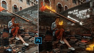 Calop  How to Edit like Calop  Add Fire on Photoshop  Photoshop Tutorials  Photoshop 2023 [upl. by Labana]