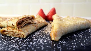 Cómo hacer crepes caseros  Receta de crepe francés [upl. by Adrahs]