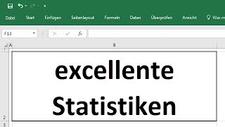 Excel 2016 Statistische Funktionen wie Mittelwert Median und Standardabweichung [upl. by Casavant]