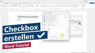 Checkbox ☑ oder Häkchen ✔ mit Shortcut einfügen – WordTutorial [upl. by Geraint]