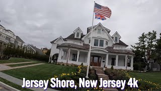 Driving in wealthy American suburbs  Jersey Shore New Jersey 🇺🇸 4k [upl. by Myo522]