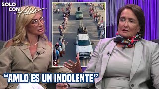 ADELA MICHA confronta a PATY ARMENDÁRIZ por VIOLENCIA DESABASTO de MEDICINAS y DEUDA [upl. by Ahsekad]