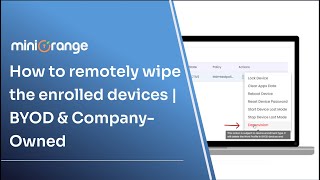 How to remotely wipe the Android enrolled devices  Bring Your Own Device BYOD amp CompanyOwned [upl. by Sualokin]