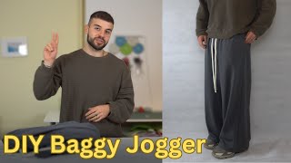 DIY unisex Baggy Jogginghose Nähanleitung Schnittmuster Pattern W07 [upl. by Euqinommod]