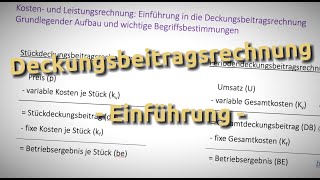 Deckungsbeitragsrechnung  Einführung [upl. by Gahan]