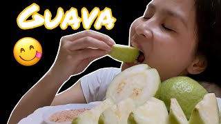 EATING GIANT GUAVA  ASMR MUKBANG GUAVA asmr mukbang taiwanfruits [upl. by Nroht108]