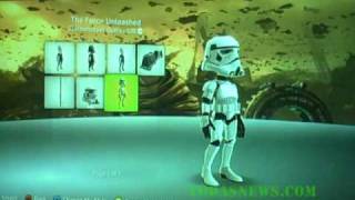 Star Wars XBOX 360 LIVE Avatar Items The Force Unleashed TFU [upl. by Annadal]