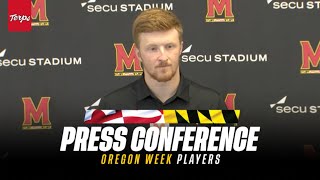 Maryland Football  Players Weekly Press Conference  Oregon Week [upl. by Ahsiket400]