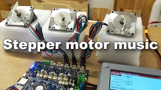 Stepper Motor Music 3X NEMA23 [upl. by Baillieu]