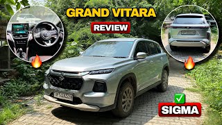 10 Lakh में Top Model वाले Features 😍  2024 Grand Vitara Sigma Review 🔥  Harshit Singh [upl. by Eixirt]