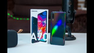 Samsung Galaxy A70 Unboxing amp Must See Features [upl. by Nil226]