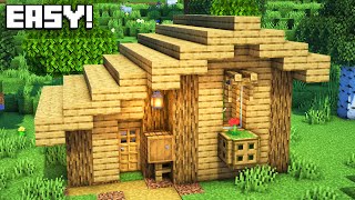 Minecraft How to Build a Small Survival House  Oak House [upl. by Dloniger]