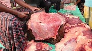 Amazing beef market halal beef cutting skills [upl. by Alym]