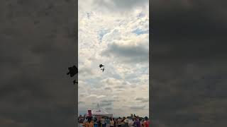 Epic F22 flyby heritage flight [upl. by Atinek731]