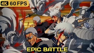 GINTOKI amp JIROCHO VS AMANTO FULL FIGHT  HD 60 FPS [upl. by Tenom]