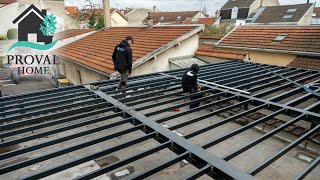 ProvalHome  Timelapse complet de la pose dune terrasse suspendue XXL en lames terrasse composite [upl. by Riatsala185]