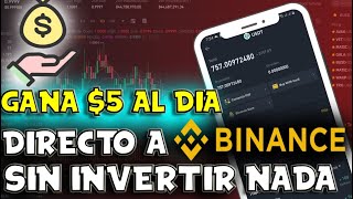 5 DÓLARES AL DÍA EN BINANCE SIN INVERTIR NADA 😯 Como Ganar Dinero por Binance  UNIVERSAL MEDIA🤑 [upl. by Griggs]