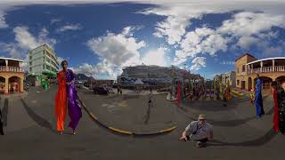 360º Roseau Dominica Cruise Ship AIDAperla Nov 2018 [upl. by Nhguav]