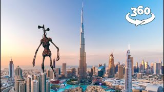 Siren Head Attack Dubai Burj Khalifa  360 VR Movie [upl. by Kiri]