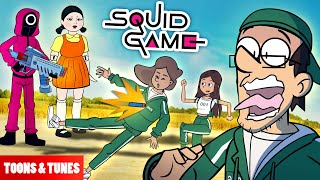 Squid Game Competition with my Family FGTeeV Animated [upl. by Eralcyram]