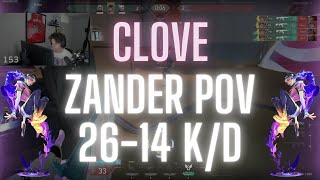 M80 Zander POV Clove on Bind 2614 KD VALORANT Pro POV [upl. by Haiasi]