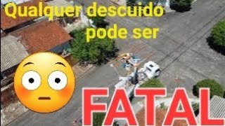 É preciso muita experiência e coragem para esse tipo de trabalho ⚡️Alta Tensão⚡️djimini4k bauru [upl. by Yonah461]