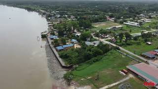 Flyover Domburg Waterkant 26 december 2023 Suriname  DJI Mini 2 [upl. by Eiclud]