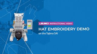 JUKI Tajima Sai Hat Embroidery Demo [upl. by Ammadas]