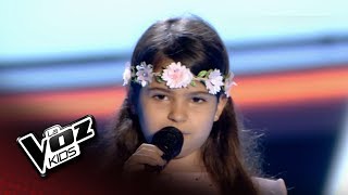 Teresa quotPor Ti Volaréquot – Audiciones a Ciegas  La Voz Kids 2018 [upl. by Akisey566]