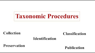 Taxonomic Procedures [upl. by Eahsat183]