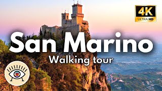 4K SAN MARINO Italia ✅ PASEO A PIE CON SUBTITULOS Drone quotwalking tourquot [upl. by Floss]