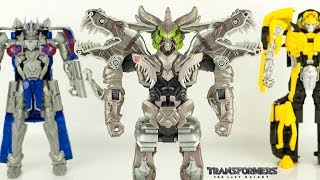 Transformers 5 The Last Knight Grimlock Turbo Changer Robot Transformable TLK Jouets Toy Hasbro [upl. by Aduh853]