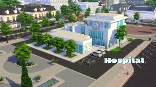 New Willow Creek Hospital  No CC  Speed Build  The Sims 4 [upl. by Eylloh]